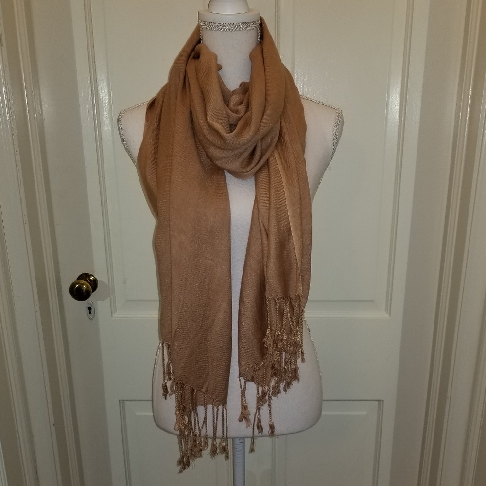 NWOT Le Phare de la Baleine Tan Scarf from Paris